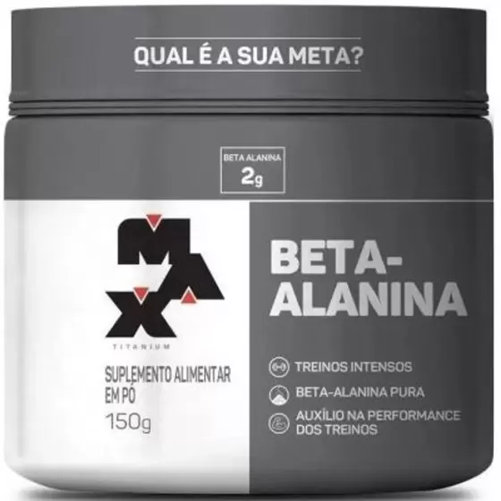 pote de suplementos alimentares: beta-alanina pura max titanium